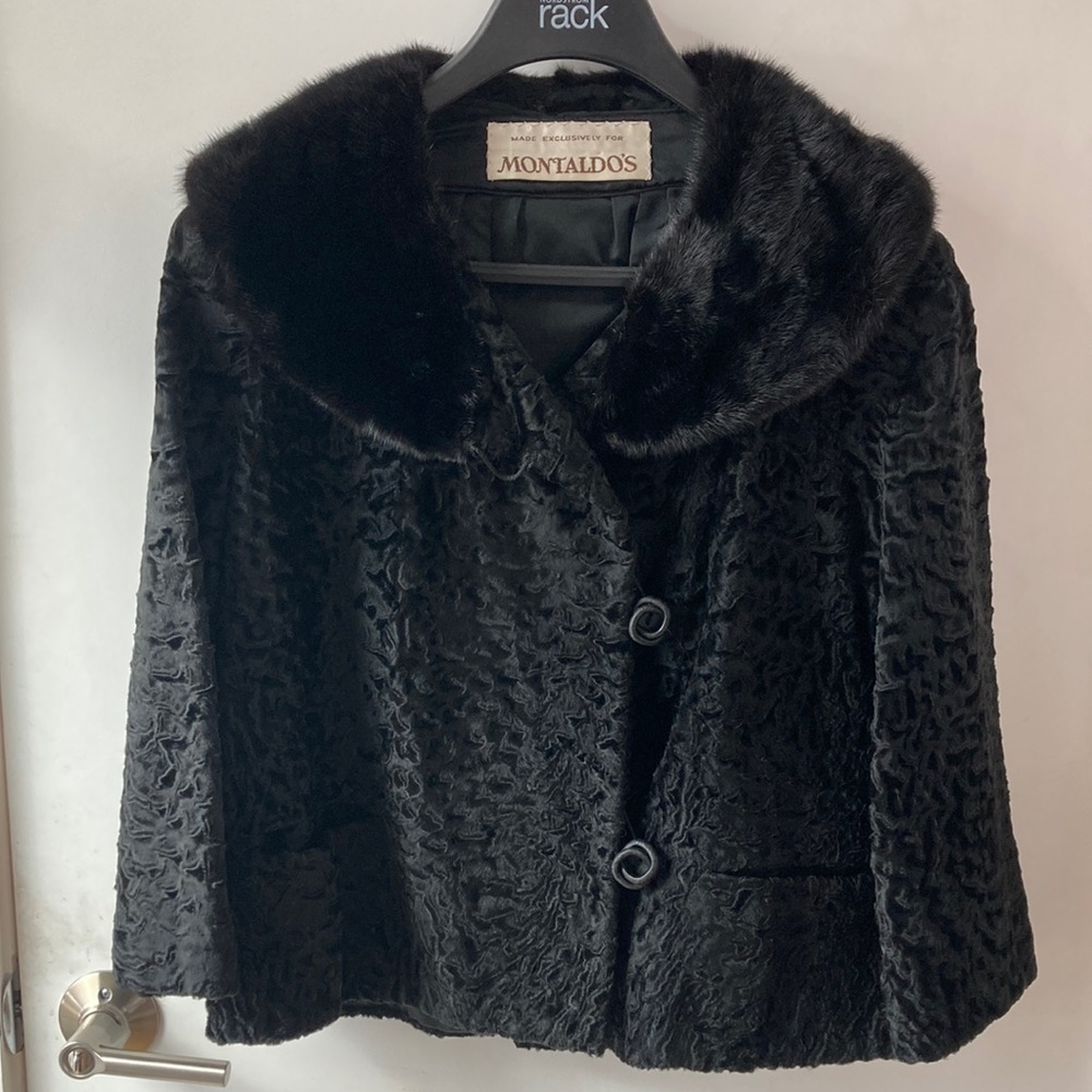 Exquisite mink crop vintage coat